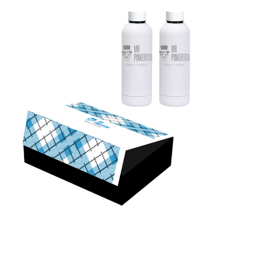 Custom Water Bottles in Custom Closing Gift Box (from $58 per complete box)