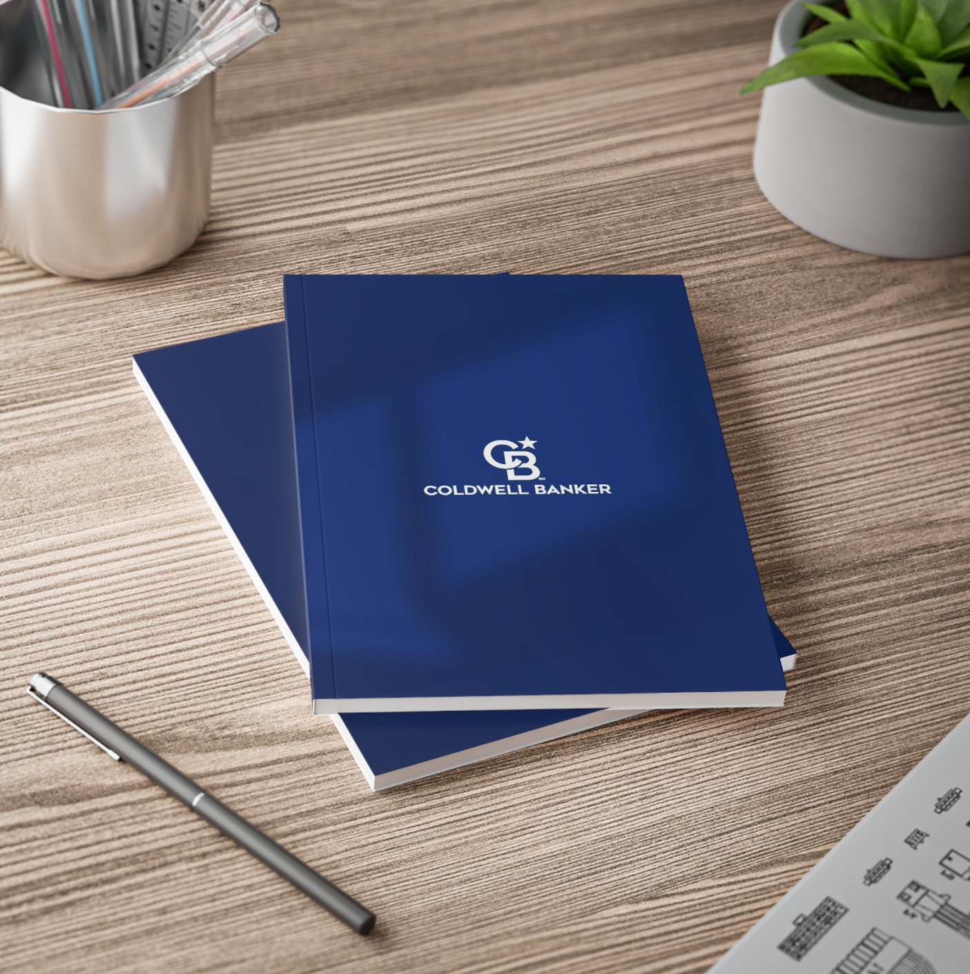 Coldwell Banker Full Color SoftCover Binders Blue (from as low as $6.18 per cover)