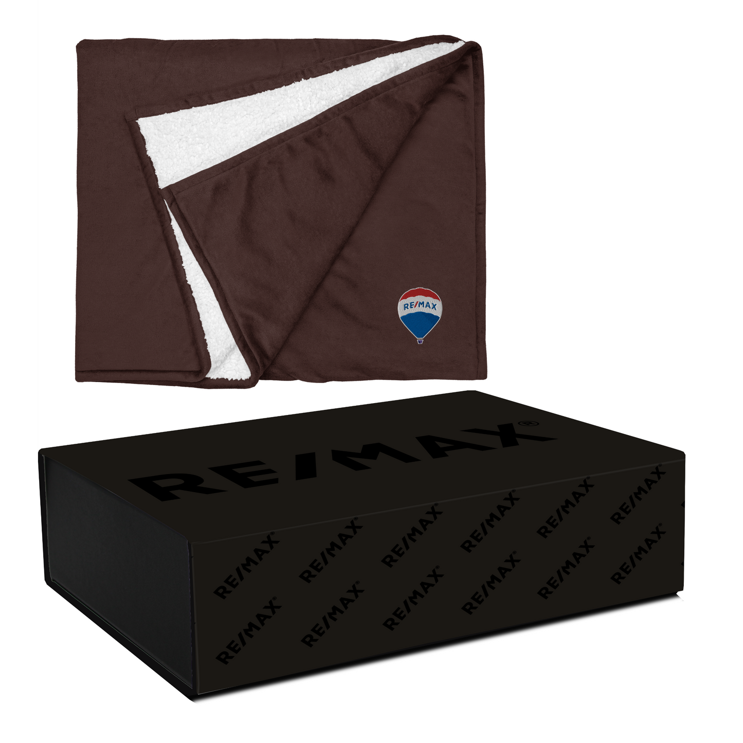 RE/MAX Branded Closing Gift Box with RE/MAX Branded Blanket
