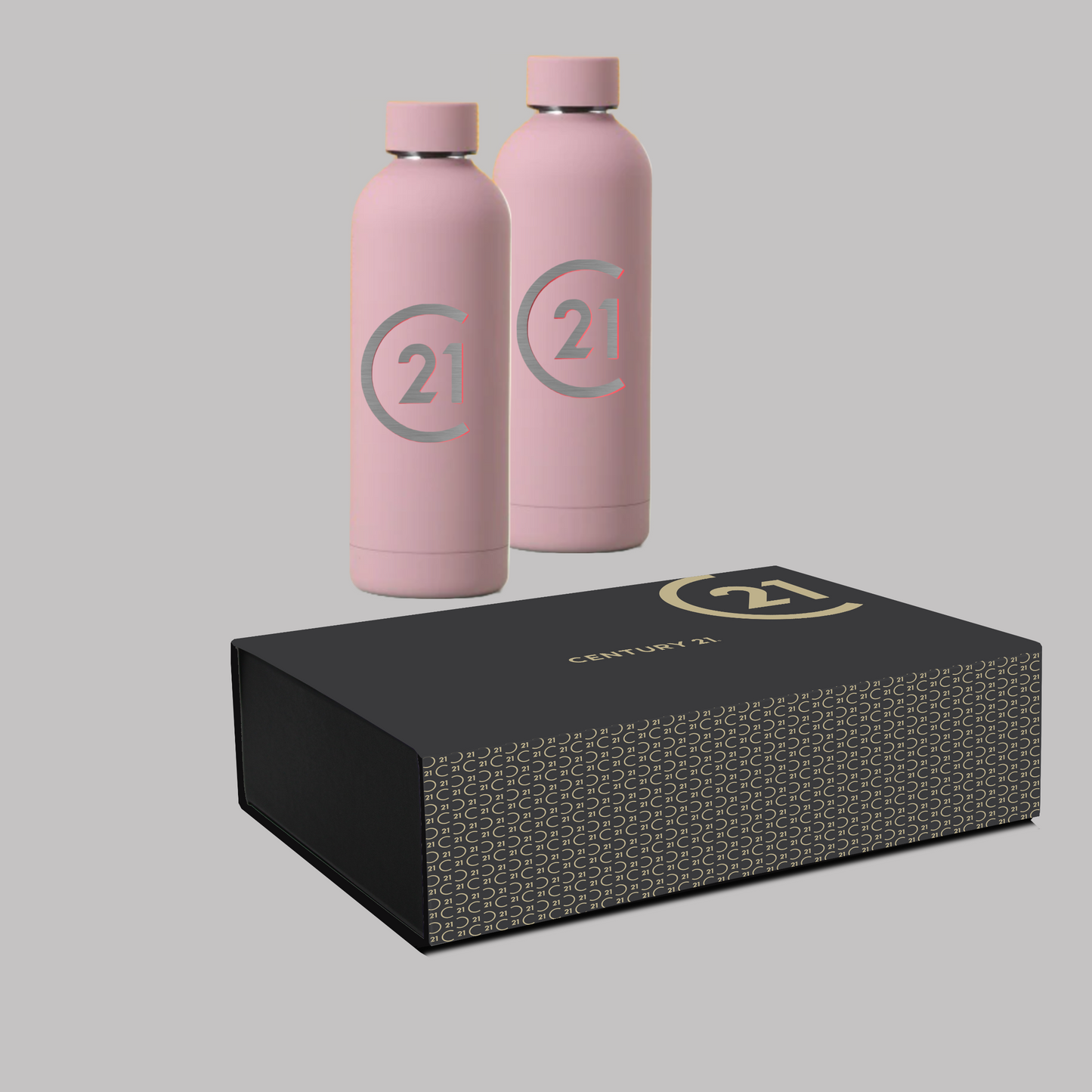 C21 Water Bottles in Century 21 Closing Gift Box (from $58 per complete box)