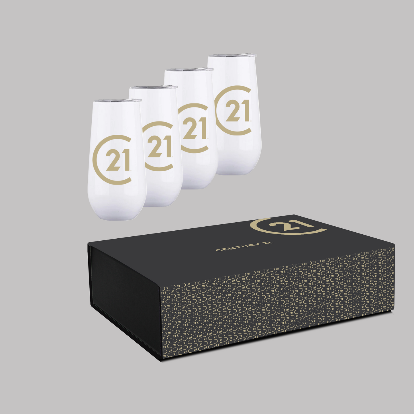 Set of 4 C21 Wine tumblers in Century 21 Closing Gift Box (from $$83 per complete box)