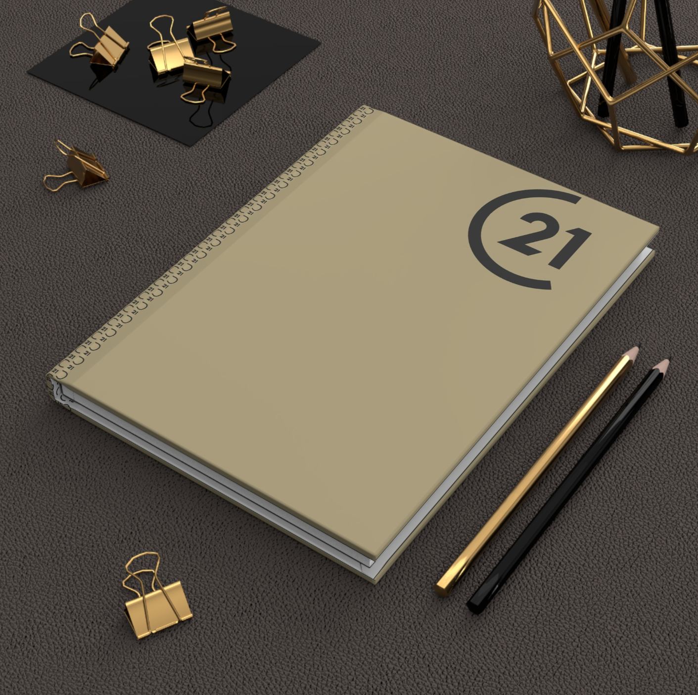 Century 21 Full Color Hardcover Binders Hazelnut Monogram (from as low as $10.46 per cover)
