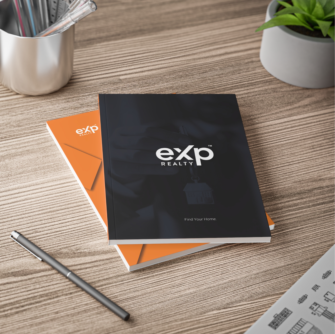 eXp Full Color SoftCover Binders Opaque and Orange (from as low as $6.18 per cover)