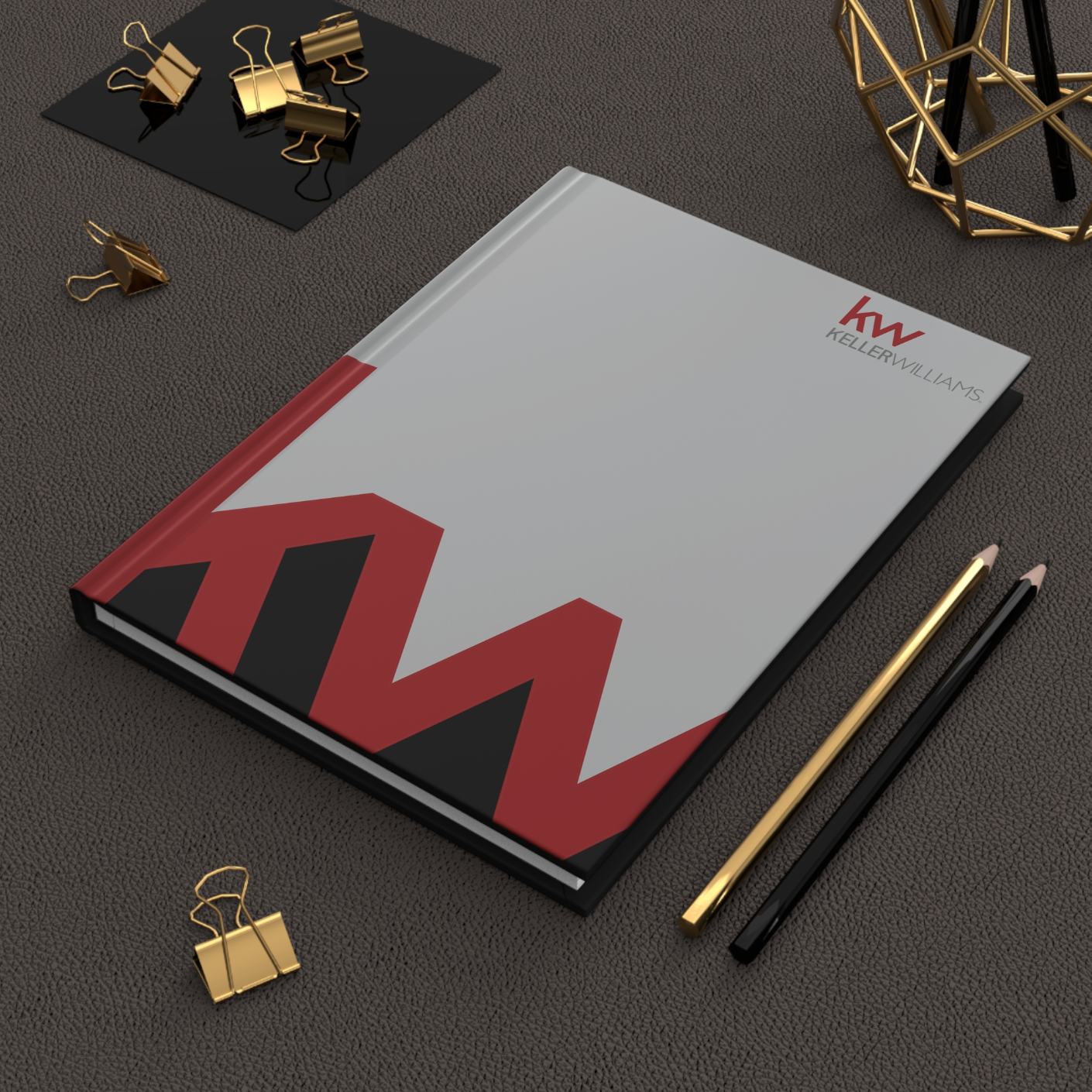KW Full Color Hardcover Binders White KW Monogram (from as low as $10.46 per cover)