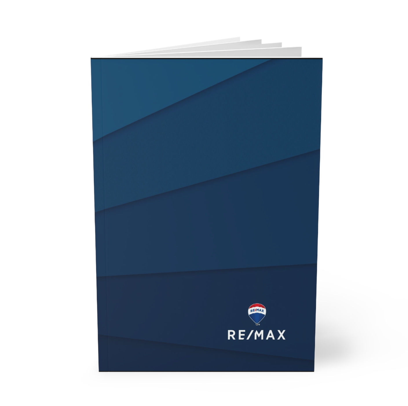 RE/MAX Full Color SoftCover Binders Blue Ombre (from as low as $6.18 per cover)
