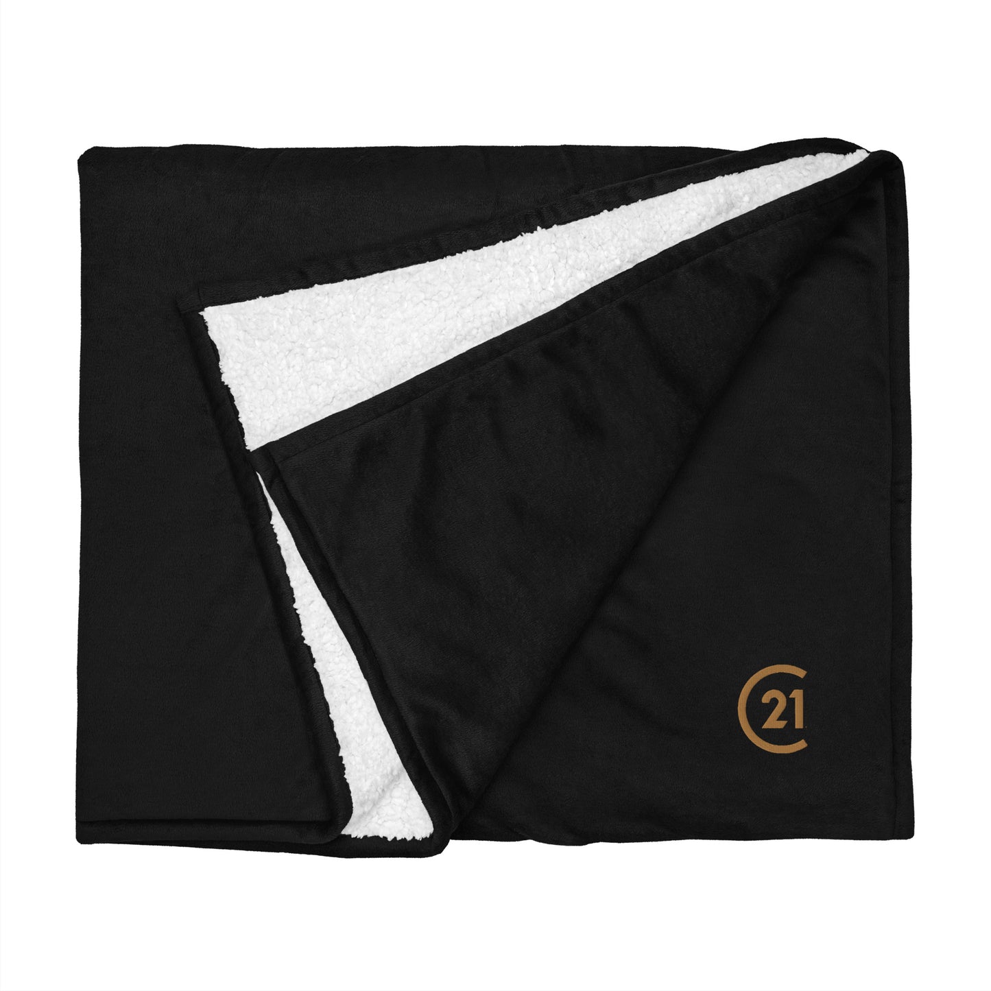 Century 21 Embroidered Premium sherpa blanket (from $$91 per complete box)