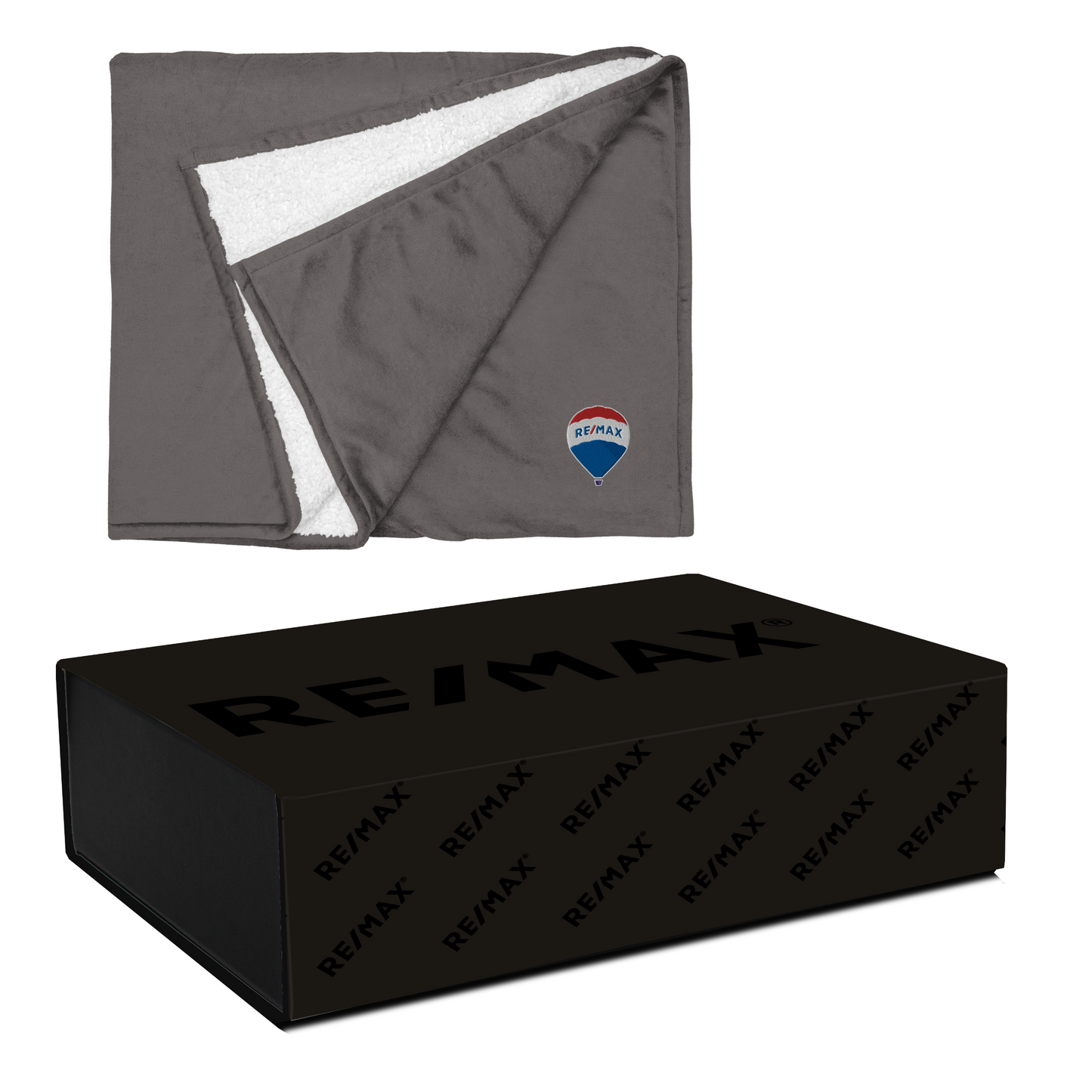 RE/MAX Branded Closing Gift Box with RE/MAX Branded Blanket